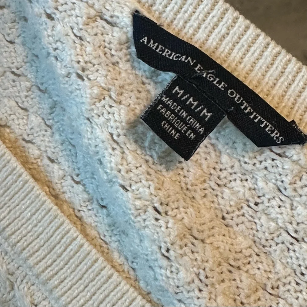 American Eagle Cream Textured Knit Sweater - Picture 5 of 6